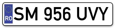 Placuta inmatriculare numar auto  SM-956-UVY, SM 956 UVY, SM956UVY