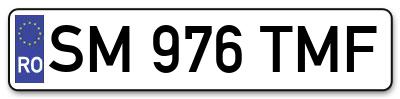 Placuta inmatriculare numar auto  SM-976-TMF, SM 976 TMF, SM976TMF