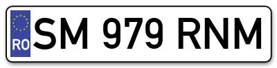 Placuta inmatriculare numar auto  SM-979-RNM, SM 979 RNM, SM979RNM