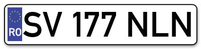 Placuta inmatriculare numar auto  SV-177-NLN, SV 177 NLN, SV177NLN
