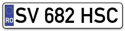 Placuta inmatriculare numar auto  SV-682-HSC, SV 682 HSC, SV682HSC