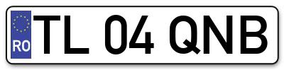 Placuta inmatriculare numar auto  TL-04-QNB, TL 04 QNB, TL04QNB