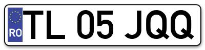 Placuta inmatriculare numar auto  TL-05-JQQ, TL 05 JQQ, TL05JQQ