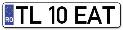 Placuta inmatriculare numar auto  TL-10-EAT, TL 10 EAT, TL10EAT