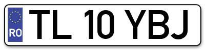 Placuta inmatriculare numar auto  TL-10-YBJ, TL 10 YBJ, TL10YBJ