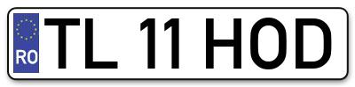 Placuta inmatriculare numar auto  TL-11-HOD, TL 11 HOD, TL11HOD
