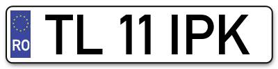 Placuta inmatriculare numar auto  TL-11-IPK, TL 11 IPK, TL11IPK