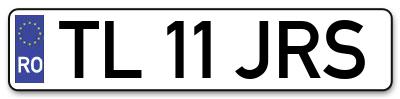 Placuta inmatriculare numar auto  TL-11-JRS, TL 11 JRS, TL11JRS