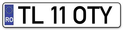 Placuta inmatriculare numar auto  TL-11-OTY, TL 11 OTY, TL11OTY