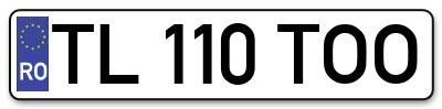 Placuta inmatriculare numar auto  TL-110-TOO, TL 110 TOO, TL110TOO