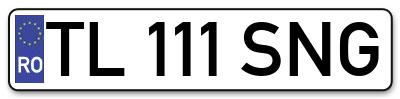 Placuta inmatriculare numar auto  TL-111-SNG, TL 111 SNG, TL111SNG