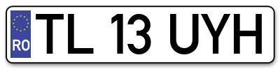 Placuta inmatriculare numar auto  TL-13-UYH, TL 13 UYH, TL13UYH