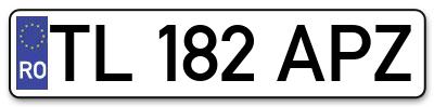 Placuta inmatriculare numar auto  TL-182-APZ, TL 182 APZ, TL182APZ