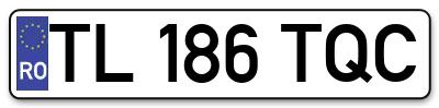 Placuta inmatriculare numar auto  TL-186-TQC, TL 186 TQC, TL186TQC