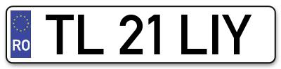 Placuta inmatriculare numar auto  TL-21-LIY, TL 21 LIY, TL21LIY