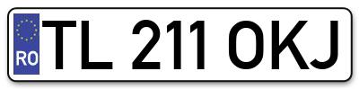 Placuta inmatriculare numar auto  TL-211-OKJ, TL 211 OKJ, TL211OKJ