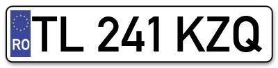 Placuta inmatriculare numar auto  TL-241-KZQ, TL 241 KZQ, TL241KZQ