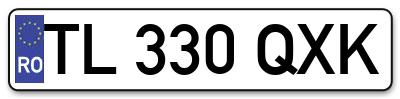 Placuta inmatriculare numar auto  TL-330-QXK, TL 330 QXK, TL330QXK