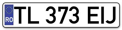 Placuta inmatriculare numar auto  TL-373-EIJ, TL 373 EIJ, TL373EIJ