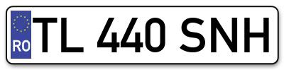 Placuta inmatriculare numar auto  TL-440-SNH, TL 440 SNH, TL440SNH