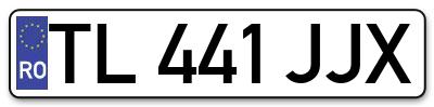 Placuta inmatriculare numar auto  TL-441-JJX, TL 441 JJX, TL441JJX