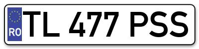 Placuta inmatriculare numar auto  TL-477-PSS, TL 477 PSS, TL477PSS