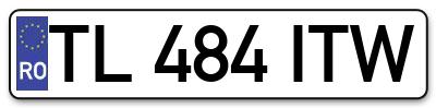 Placuta inmatriculare numar auto  TL-484-ITW, TL 484 ITW, TL484ITW