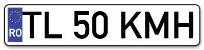 Placuta inmatriculare numar auto  TL-50-KMH, TL 50 KMH, TL50KMH