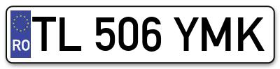 Placuta inmatriculare numar auto  TL-506-YMK, TL 506 YMK, TL506YMK