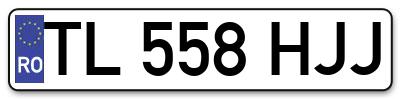 Placuta inmatriculare numar auto  TL-558-HJJ, TL 558 HJJ, TL558HJJ