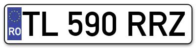 Placuta inmatriculare numar auto  TL-590-RRZ, TL 590 RRZ, TL590RRZ