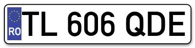 Placuta inmatriculare numar auto  TL-606-QDE, TL 606 QDE, TL606QDE