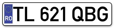 Placuta inmatriculare numar auto  TL-621-QBG, TL 621 QBG, TL621QBG