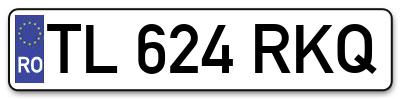 Placuta inmatriculare numar auto  TL-624-RKQ, TL 624 RKQ, TL624RKQ