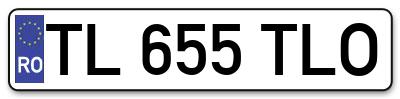 Placuta inmatriculare numar auto  TL-655-TLO, TL 655 TLO, TL655TLO