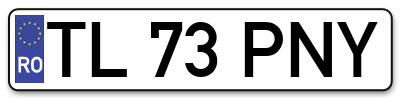Placuta inmatriculare numar auto  TL-73-PNY, TL 73 PNY, TL73PNY