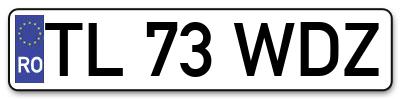Placuta inmatriculare numar auto  TL-73-WDZ, TL 73 WDZ, TL73WDZ
