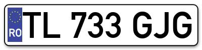 Placuta inmatriculare numar auto  TL-733-GJG, TL 733 GJG, TL733GJG