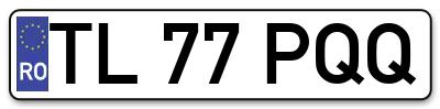 Placuta inmatriculare numar auto  TL-77-PQQ, TL 77 PQQ, TL77PQQ