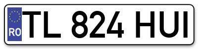 Placuta inmatriculare numar auto  TL-824-HUI, TL 824 HUI, TL824HUI