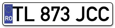 Placuta inmatriculare numar auto  TL-873-JCC, TL 873 JCC, TL873JCC