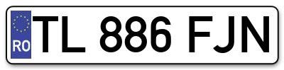 Placuta inmatriculare numar auto  TL-886-FJN, TL 886 FJN, TL886FJN