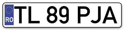 Placuta inmatriculare numar auto  TL-89-PJA, TL 89 PJA, TL89PJA
