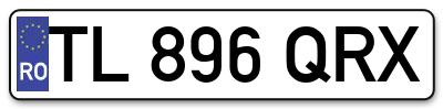Placuta inmatriculare numar auto  TL-896-QRX, TL 896 QRX, TL896QRX