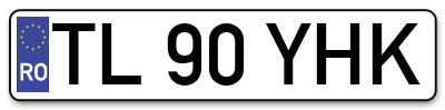 Placuta inmatriculare numar auto  TL-90-YHK, TL 90 YHK, TL90YHK