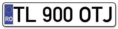 Placuta inmatriculare numar auto  TL-900-OTJ, TL 900 OTJ, TL900OTJ