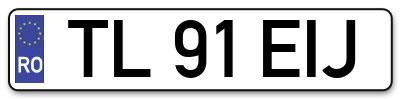 Placuta inmatriculare numar auto  TL-91-EIJ, TL 91 EIJ, TL91EIJ