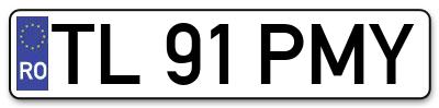 Placuta inmatriculare numar auto  TL-91-PMY, TL 91 PMY, TL91PMY