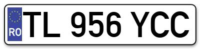 Placuta inmatriculare numar auto  TL-956-YCC, TL 956 YCC, TL956YCC
