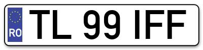 Placuta inmatriculare numar auto  TL-99-IFF, TL 99 IFF, TL99IFF